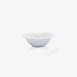 汤碗实物龙寅骨瓷梅花形饭碗白色高清图片