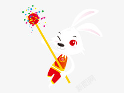 烟花logo烟花手绘小白兔儿童LOGO白嫩可爱矢量图图标高清图片