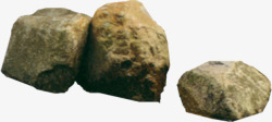 两块连在一起的石头三块棕色的石头高清图片