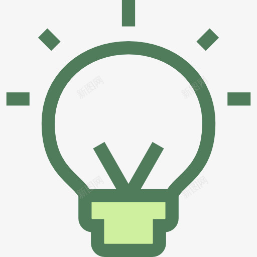 灯泡图标png_新图网 https://ixintu.com 发明 思想 技术 教育 灯泡 照明 电力