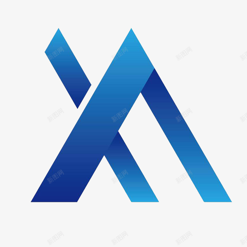 蓝色规则创意山峰logo图标png_新图网 https://ixintu.com 创意 山峰logo 蓝色 高清