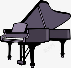 乐器培训卡通钢琴矢量图高清图片