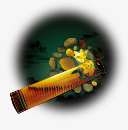古典乐器中国古典古筝高清图片