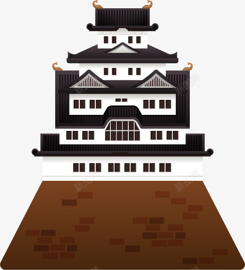 手绘古典建筑png免抠素材_新图网 https://ixintu.com 古典 建筑 手绘 日本
