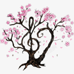 卡通梅花树手绘梅花高清图片