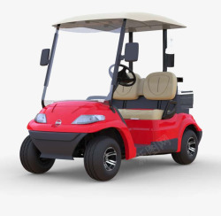 红色小型电动高尔夫球车素材