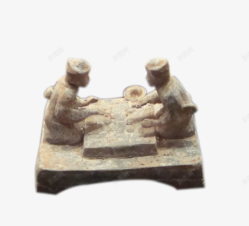 古人雕塑png免抠素材_新图网 https://ixintu.com 文化产业 文物 石头人 石头雕塑