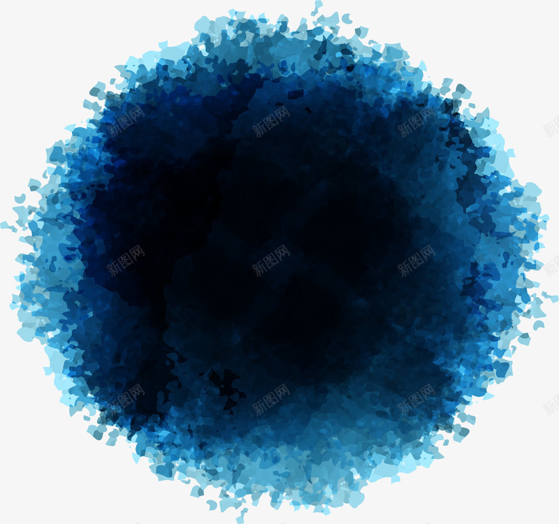 蓝色粒子结构背景png免抠素材_新图网 https://ixintu.com 抽象背景 水彩纸 矢量素材 粒子结构 蓝色