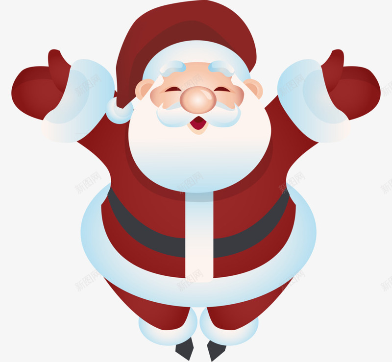 仰望天空的圣诞老人png免抠素材_新图网 https://ixintu.com 冬天 卡通人物 圣诞老人 圣诞节 手绘圣诞老人