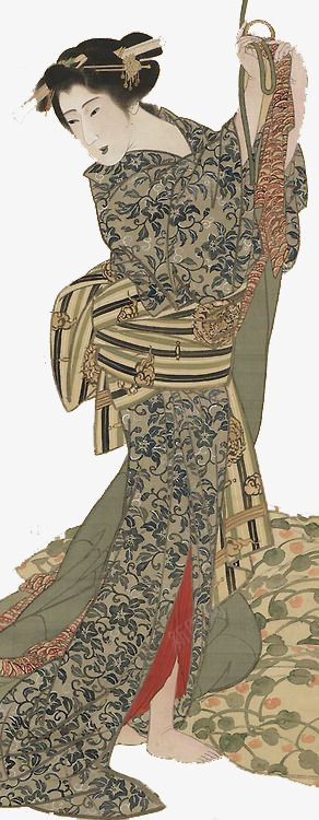 起舞女人png免抠素材_新图网 https://ixintu.com 和服 手绘女 插画 日本