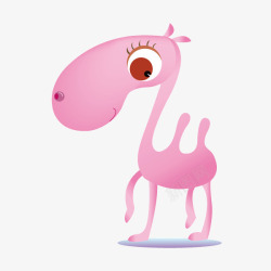 粉红色骆驼卡通卡通图案矢量图素材