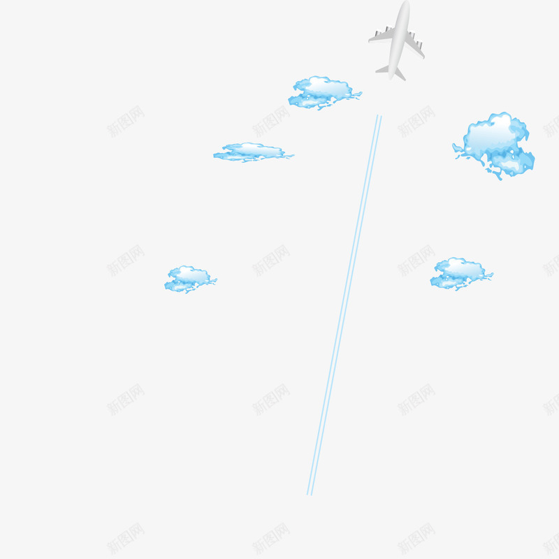 云层中飞行中的飞机png免抠素材_新图网 https://ixintu.com 云 云层 天空 飞机