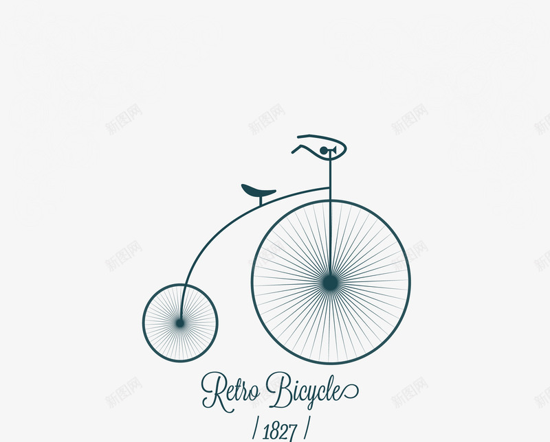 复古抽象自行车矢量图ai免抠素材_新图网 https://ixintu.com 创意自行车 抽象自行车 自行车 自行车矢量 矢量图