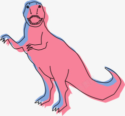 彩色恐龙简笔画素材