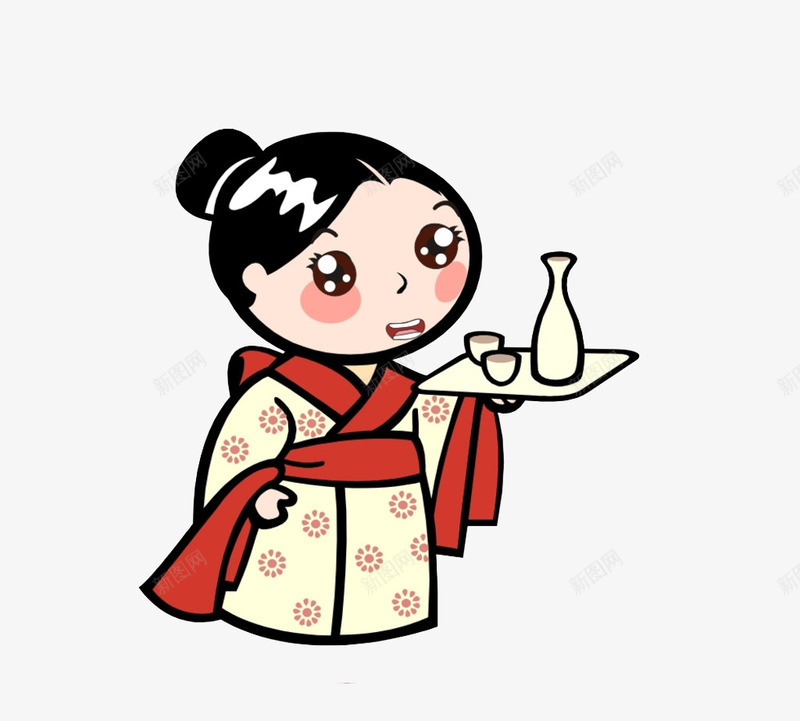 日本女士png免抠素材_新图网 https://ixintu.com 女士 日本 服装 矢量日本酒杯 酒 酒杯