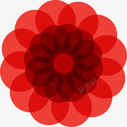 花的标志红色几何花朵图高清图片