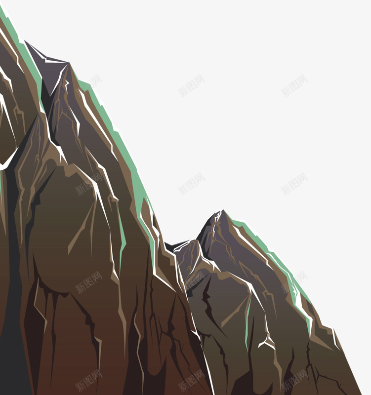 卡通背景装饰png免抠素材_新图网 https://ixintu.com 动漫装饰 山洞 石头 背景
