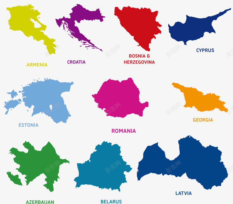 欧洲国家版图png免抠素材_新图网 https://ixintu.com 地图 欧洲国家 版图