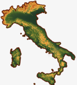 意大利山脉地图素材