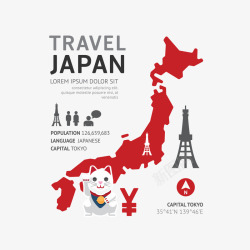 日本旅游地图素材