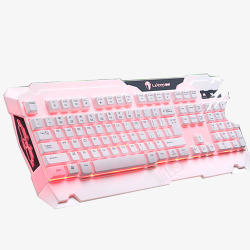 静音锁粉红色静音游戏电脑键盘高清图片
