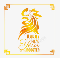 抽象鸡头鸡年新年快乐高清图片