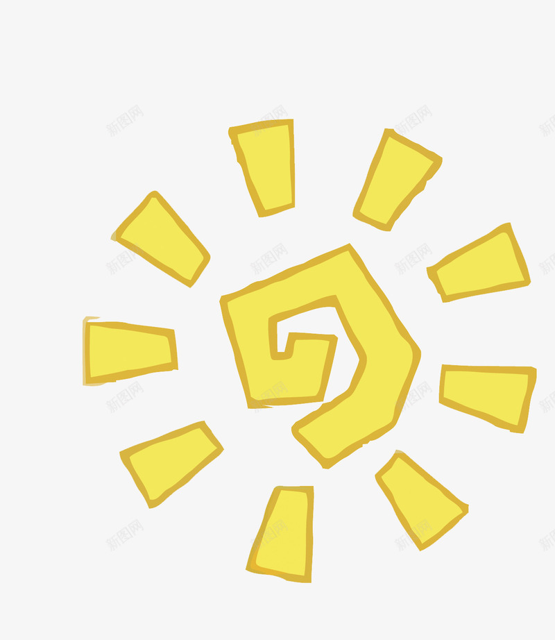 太阳矢量图eps免抠素材_新图网 https://ixintu.com 儿童画 卡通 太阳矢量 手绘 抽象 水彩 黄色 矢量图