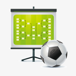 卡通冠军杯足球比赛赛程安排矢量图高清图片