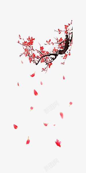 中国风水墨梅花图png免抠素材_新图网 https://ixintu.com 中国风 梅花 水墨画