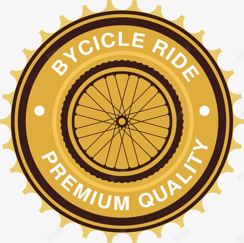 欧洲旧式自行车飞轮品牌图案图标png_新图网 https://ixintu.com 单车 图标 怀旧 旧时光