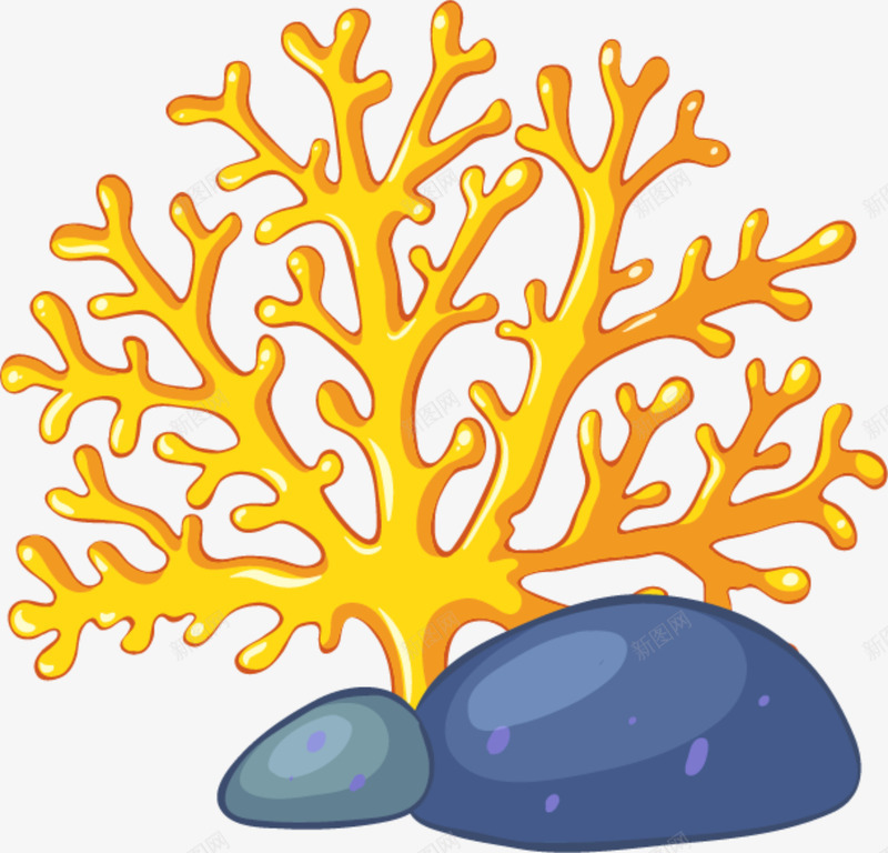 世界海洋日美丽珊瑚png免抠素材_新图网 https://ixintu.com 世界海洋日 橙色珊瑚 海洋植物 海洋生物 美丽珊瑚 蓝色石头