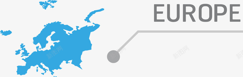 创意蓝色欧洲数据图矢量图ai免抠素材_新图网 https://ixintu.com 分布 数据 欧洲 蓝色 矢量图