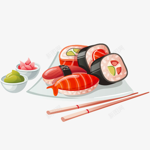 日本美食png免抠素材_新图网 https://ixintu.com 寿司 日本文化 日本美食 筷子