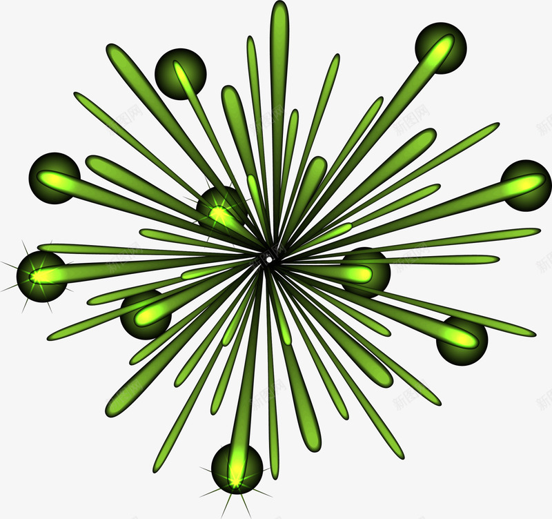 绿色闪耀烟花烟火png免抠素材_新图网 https://ixintu.com 光束 光线 光辉 梦幻光芒 烟火 烟花 绿色光芒