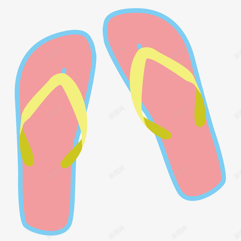 粉红色的拖鞋png免抠素材_新图网 https://ixintu.com 夏天 女款 折扣 时尚 流行 热卖 粉红色 鞋子
