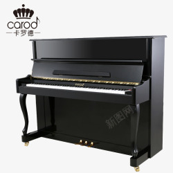 立式钢琴卡罗德黑色进口立式钢琴高清图片