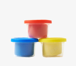七彩条彩色颜料罐子颜料盒子实物高清图片