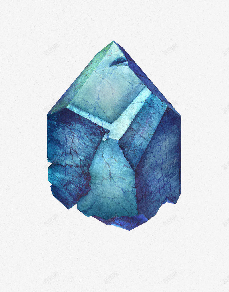 彩绘蓝色石头图象png免抠素材_新图网 https://ixintu.com 彩绘图象 蓝色的房屋 蓝色的石头