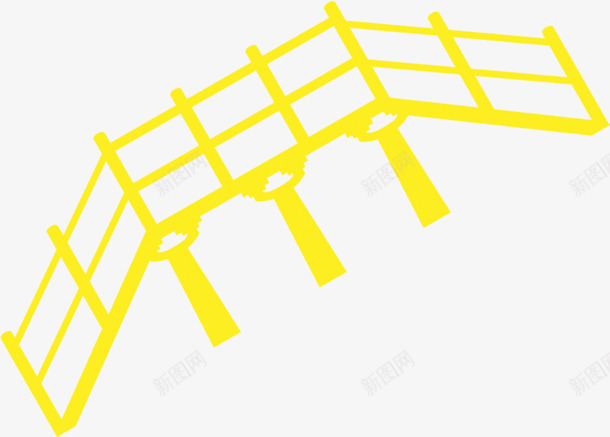 黄色桥梁剪影七夕png免抠素材_新图网 https://ixintu.com 七夕 剪影 桥梁 黄色