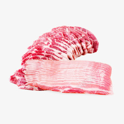 烤肉猪肉新鲜五花肉片高清图片