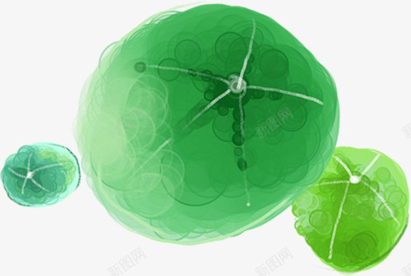 绿色抽象荷叶造型png免抠素材_新图网 https://ixintu.com 抽象 绿色 荷叶 设计 造型