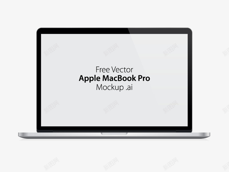 苹果笔记本矢量图ai免抠素材_新图网 https://ixintu.com 电脑 高清 矢量图