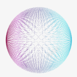 创意线条圆形互联网球体抽象矢量图素材