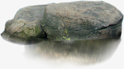 石头城市小池塘景观素材