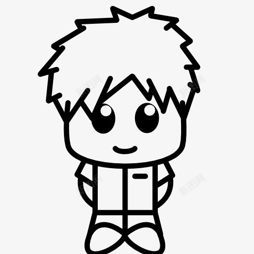 男孩性格的衬衫图标png_新图网 https://ixintu.com 人 动画 日本 漫画