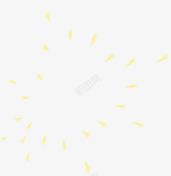 黄色放射卡通烟花造型png免抠素材_新图网 https://ixintu.com 卡通 放射 烟花 造型 黄色