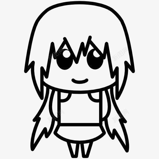 动漫女孩长发图标png_新图网 https://ixintu.com femenine 人 日本 日本女性 漫画
