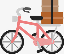 粉红色旅行箱粉红色自行车旅行箱旅游旅行高清图片