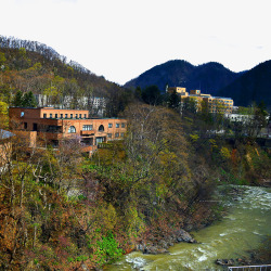 定山溪北海道定山溪景色高清图片