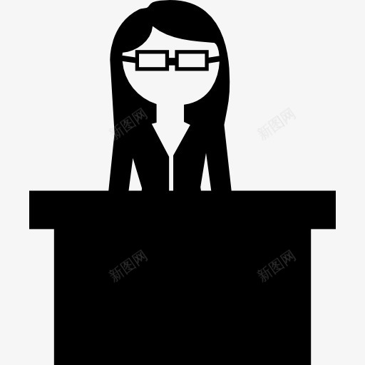 老师的眼镜在她的书桌图标png_新图网 https://ixintu.com 办公桌上 学校 教学 教师 教育 眼镜 背后的女人 设计平面图